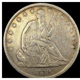 1839 Silver Half Dollar (Seated Liberty) LIGHTLY C