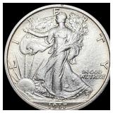 1917 Walking Liberty Half Dollar CLOSELY UNCIRCULA