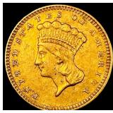 1873 Gold $1 Indian Head Type 3 CLOSELY UNCIRCULAT
