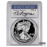1989-S Silver Eagle PCGS PR70 DCAM Thomas D Rogers