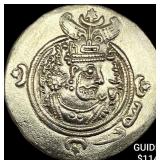 Sasanian 590-628 AD Silver Drachm UNCIRCULATED