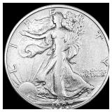 1927-S Silver Half Dollar Walking Liberty NEARLY U
