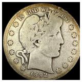 1892 Silver Half Dollar (Barber) NICELY CIRCULATED