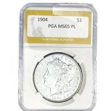 1904 Morgan Silver Dollar PGA MS65 PL