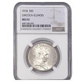 1918 Illinois Half Dollar NGC MS63