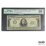 1934-A $500 Federal Reserve Note Chicago PMG VF 30