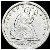 1854 Arrows Seated Liberty Quarter CLOSELY UNCIRC