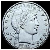 1915-D Silver Barber Half Dollar CHOICE AU