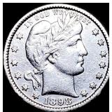 1898 Barber Silver Quarter NEARLY UNCIRCULATED