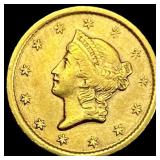 1851-O Gold $1 Type 1 Liberty  CLOSELY UNCIRCULAT