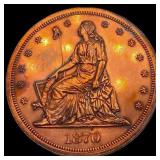 1870 J-998 Copper One Dollar Pattern Proof