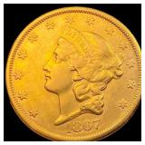 1867-S $20 Gold Double Eagle