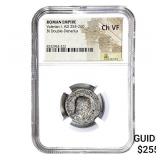 Roman Valerian I, AD 253-260 BI Dbl-Denarius NGC
