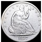 1857 Seated Liberty Half Dollar LIGHTLY CIRCULATED