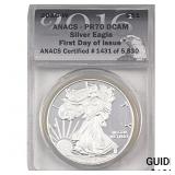 2016-W Silver Eagle ANACS PR70 DCAM