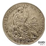 1934 Peru Silver Sol CLOSELY UNCIRCULATED