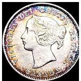 1870 Canada Silver 5 Cents CLOSELY UNCIRCULATED