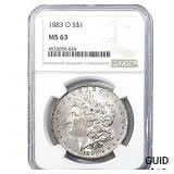 1883-O Morgan Silver Dollar NGC MS63