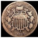 1864 Copper 2 Cents NICELY CIRCULATED