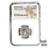 Roman Valerian I, AD 253-260 BI Dbl-Denarius NGC