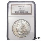 1884-O Morgan Silver Dollar NCG MS64