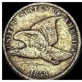1858 Copper-Nickel Flying Eagle Cent  LIGHTLY CIR