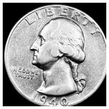 1940-D Silver Washington Quarter CLOSELY UNCIRCULA
