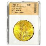 1926-P $20 Gold Double Eagle SGS MS66