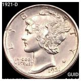1921-D Mercury Dime CHOICE BU FSB