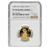 1995-W Gold Eagle $10 1/4 oz NGC PF70 Ultra Cameo