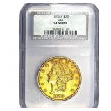1893-S $20 Gold Double Eagle NCS GENUINE