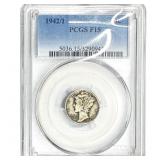 1942/1 Mercury Silver Dime PCGS F15