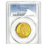 1907 No Motto $10 Gold Eagle PCGS MS64