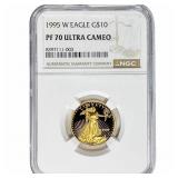 1995-W Gold Eagle $10 1/4 oz NGC PF70 Ultra Cameo