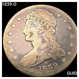 1839-O Capped Bust Half Dollar LIGHTLY CIRCULATED