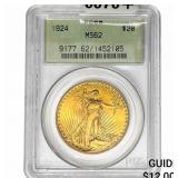 1924 $20 Gold Double Eagle PCGS MS62