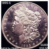 1895-S Morgan Silver Dollar UNCIRCULATED DMPL+