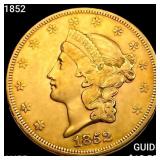 1852 $20 Gold Double Eagle HIGH GRADE