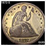 1872-S Seated Liberty Dollar NEARLY UNCIRCULATED