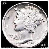 1921 Mercury Dime CHOICE BU FSB
