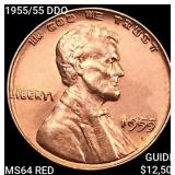1955/55 DDO Wheat Cent CHOICE BU RD