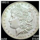 1892-S Morgan Silver Dollar CHOICE AU