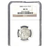2008 Platinum Eagle $25 1/4 oz NGC MS70