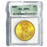 1927 $20 Gold Double Eagle ICG MS64