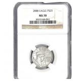 2008 Platinum Eagle $25 1/4 oz NGC MS70