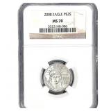 2008 Platinum Eagle $25 1/4 oz NGC MS70