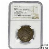 1811/0 Classic Head Large Cent NGC AU Mint Error