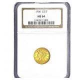 1906 $2.50 Gold Quarter Eagle NGC MS64