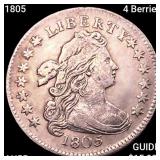 1805 4 Berries Draped Bust Dime HIGH GRADE