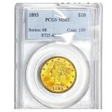 1893 $10 Gold Eagle PCGS MS63